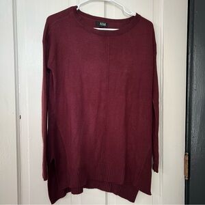 a.n.a Women's Deep Red Crew Neck Sweater